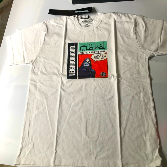 Neighborhood Mens XXL White Graphic T-Shirt Skull